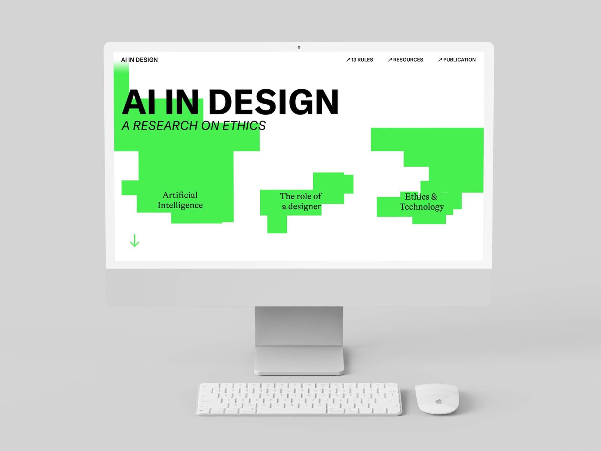 Ai in Design Web design homepage